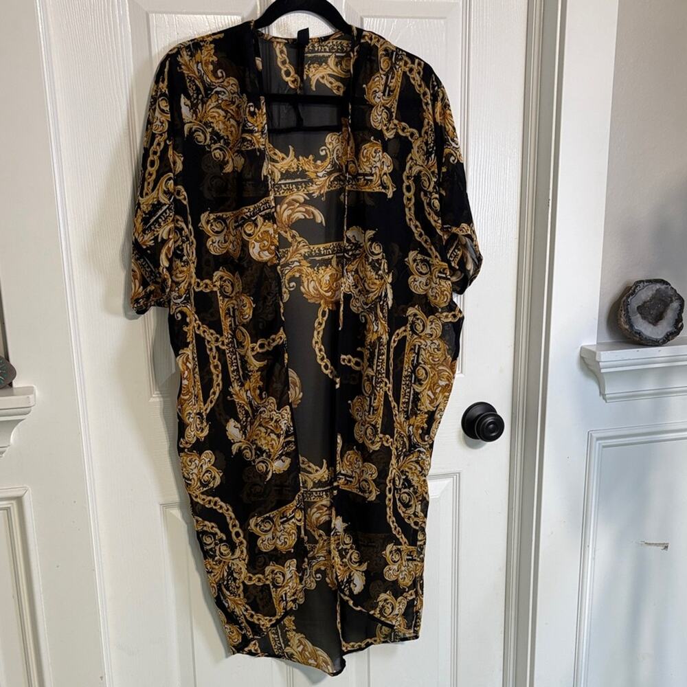 Windsor Black and Gold Sheer Wrap